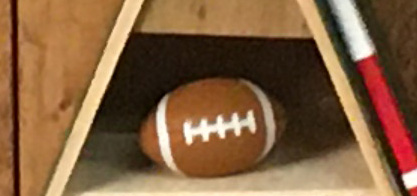 Football on a shelf