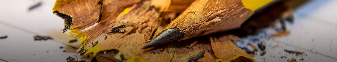 closeup of a pencil tip and shavings