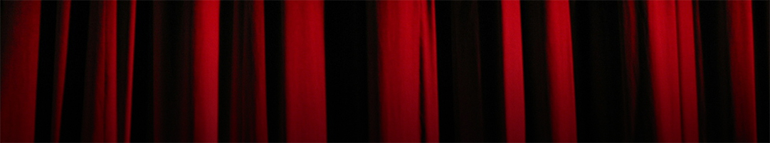 red curtains