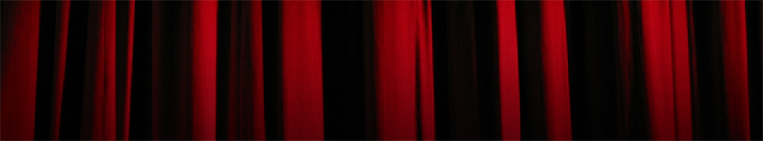 red curtains