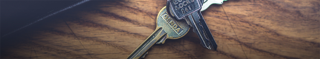 set of keys on a table