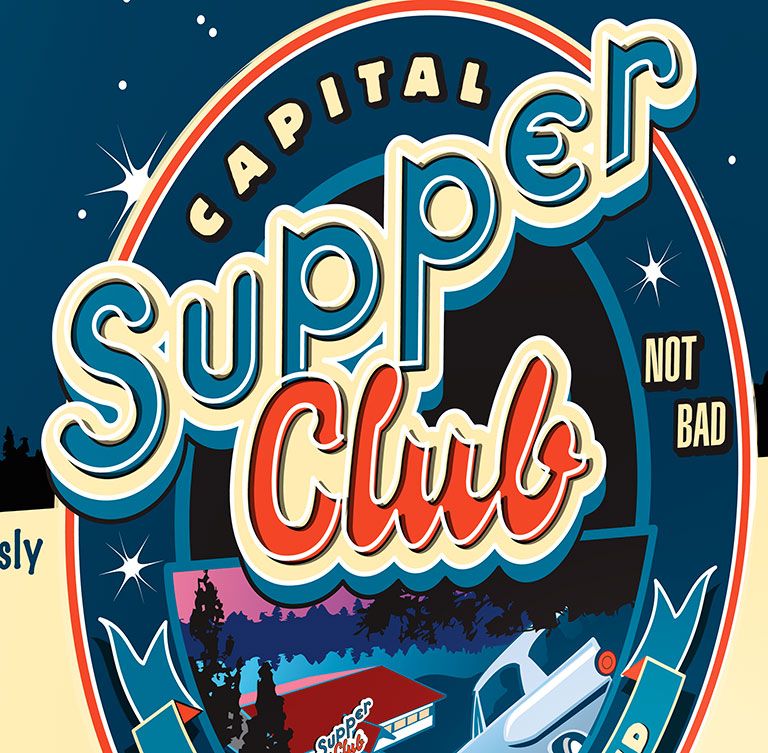 Capital Brewery Supper Club logo &mdash; food and beverage marketing branding work